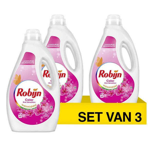 Aanbieding: Robijn Color Pink Sensation Vloeibaar Wasmiddel 2,6 liter (3 stuks - 156 wasbeurten) SRO05412 - 2