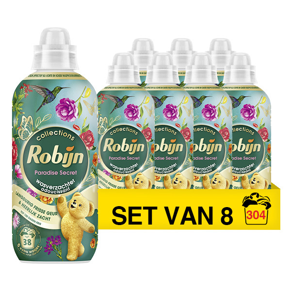 Robijn Aanbieding: Robijn Intense Wasverzachter Paradise Secret 765 ml (8 stuks - 304 Wasbeurten)  SRO05307 - 1