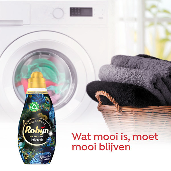 Aanbieding: Robijn Klein & Krachtig Black Velvet Beautiful Mystery Vloeibaar Wasmiddel 665 ml (4 flessen - 76 wasbeurten) SRO05431 - 6