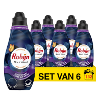 Aanbieding: Robijn Klein & Krachtig Black Velvet Vloeibaar Wasmiddel 665 ml (6 flessen - 132 wasbeurten) SRO05440