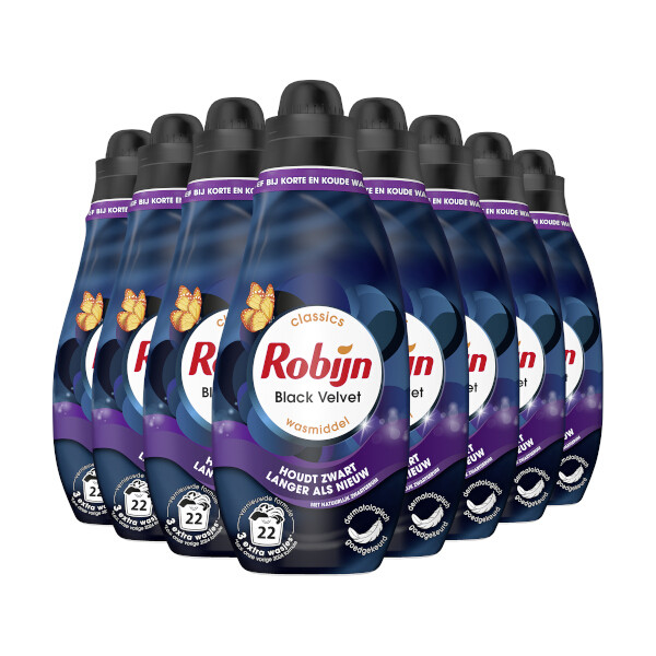Aanbieding: Robijn Klein & Krachtig Black Velvet Vloeibaar Wasmiddel 665 ml (8 flessen - 176 wasbeurten) SRO05335 Aanbieding: Robijn Klein & Krachtig Black Velvet Vloeibaar Wasmiddel 665 ml (8 flessen - 176 wasbeurten) SRO05335 - 2