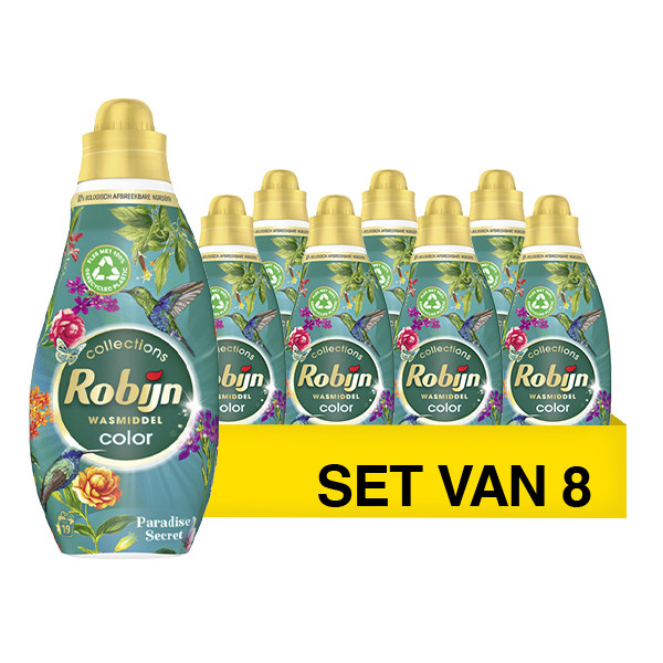 Aanbieding: Robijn Klein & Krachtig Color Paradise Secret Vloeibaar Wasmiddel 665 ml (8 flessen - 152 wasbeurten) SRO05438 - 2
