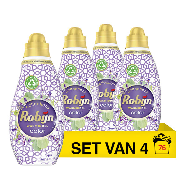 Aanbieding: Robijn Klein & Krachtig Color Spa Sensation Vloeibaar Wasmiddel 665 ml (4 flessen - 76 wasbeurten) SRO05432 - 1
