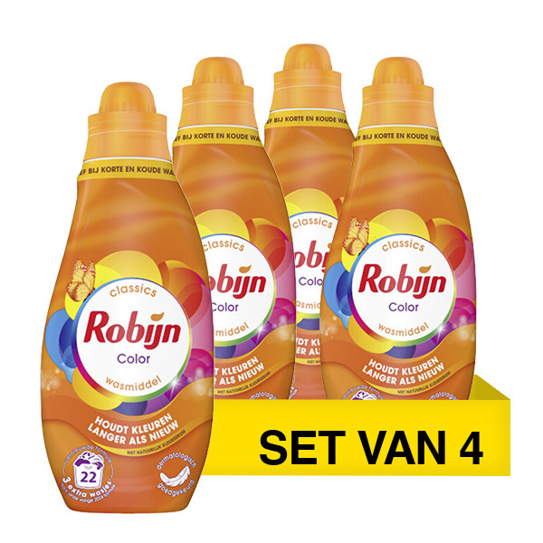 Aanbieding: Robijn Klein & Krachtig Color Vloeibaar Wasmiddel 665 ml (4 flessen - 88 wasbeurten) SRO05428 - 2