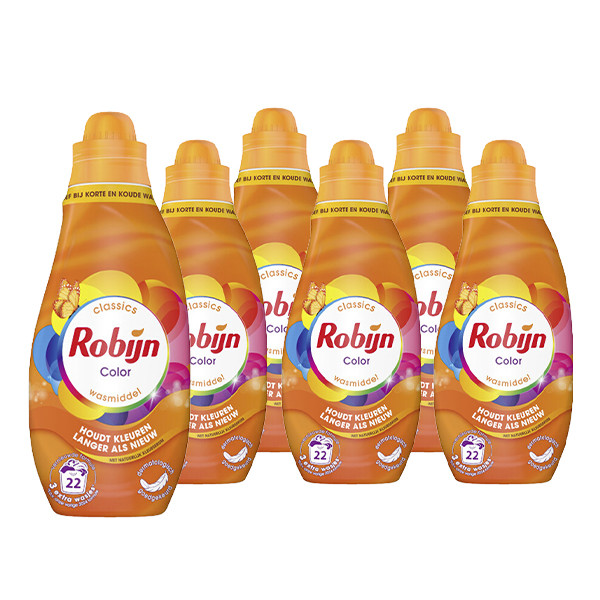 Aanbieding: Robijn Klein & Krachtig Color Vloeibaar Wasmiddel 665 ml (6 flessen - 132 wasbeurten) SRO05429 - 3