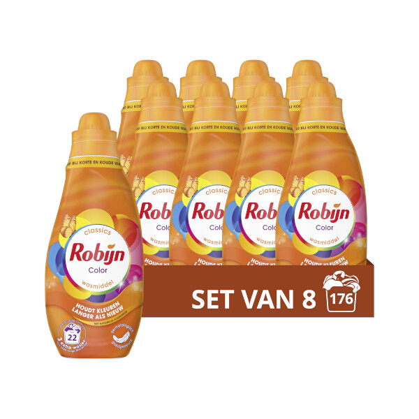 Aanbieding: Robijn Klein & Krachtig Color Vloeibaar Wasmiddel 665 ml (8 flessen - 176 wasbeurten) SRO05339 Aanbieding: Robijn Klein & Krachtig Color Vloeibaar Wasmiddel 665 ml (8 flessen - 176 wasbeurten) SRO05339 - 1