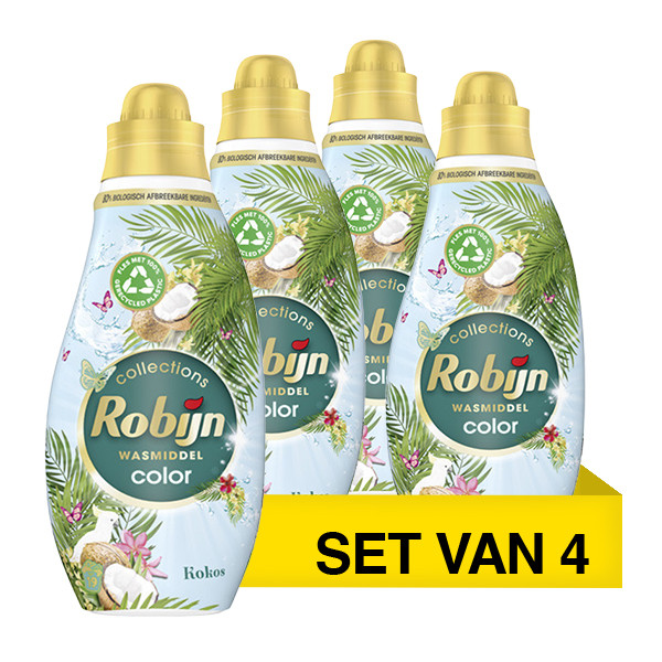 Aanbieding: Robijn Klein & Krachtig Kokos Sensation Vloeibaar Wasmiddel 665 ml (4 flessen - 76 wasbeurten) SRO05436 - 2