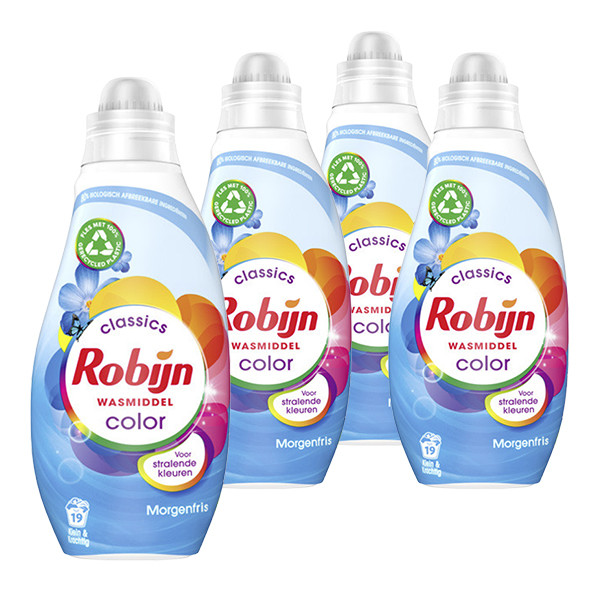 Aanbieding: Robijn Klein & Krachtig Morgenfris Vloeibaar Wasmiddel 665 ml (4 flessen - 76 wasbeurten) SRO05435 - 3