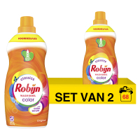 Robijn Aanbieding: Robijn Klein & Krachtig Vloeibaar Wasmiddel Color 1190 ml (2 flessen - 68 wasbeurten)  SRO05217