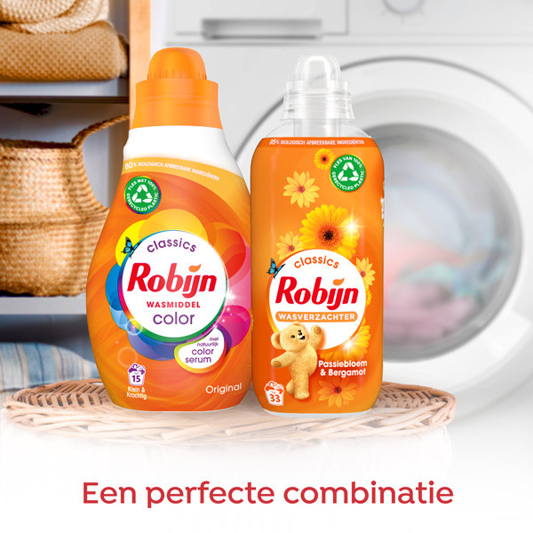 Robijn Aanbieding: Robijn Klein & Krachtig Vloeibaar Wasmiddel Color 1190 ml (2 flessen - 68 wasbeurten)  SRO05217 - 2