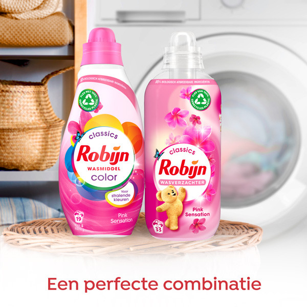 Robijn Aanbieding: Robijn Klein & Krachtig Vloeibaar Wasmiddel Color Pink Sensation 665 ml (8 flessen - 152 wasbeurten)  SRO00533 - 5
