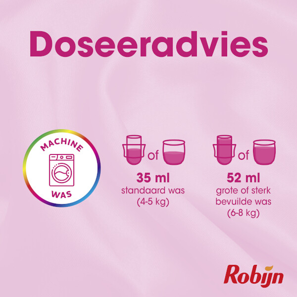 Aanbieding: Robijn Klein & Krachtig Vloeibaar Wasmiddel Color Pink Sensation 665 ml (8 flessen - 152 wasbeurten) SRO00533 - 6