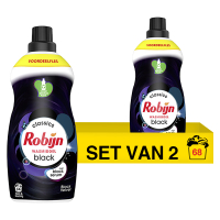 Robijn Aanbieding: Robijn Klein & Krachtig Vloeibaar wasmiddel Black Velvet 1190 ml (2 flessen - 68 wasbeurten)  SRO05219