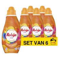 Robijn Aanbieding: Robijn Klein & Krachtig vloeibaar wasmiddel Color 665 ml (6 flessen - 114 wasbeurten)  SRO05215