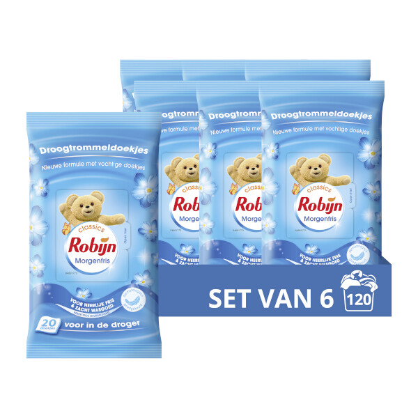 Aanbieding: Robijn Morgenfris Droogtrommeldoekjes (6 dozen - 20 stuks) SRO05301 - 1