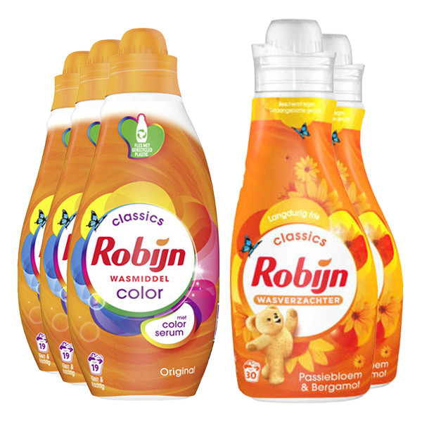 Robijn Aanbieding: Robijn Perfect Match Color & Passiebloem Wasmiddel en Wasverzachter (57 wasbeurten)  SRO00527 - 1