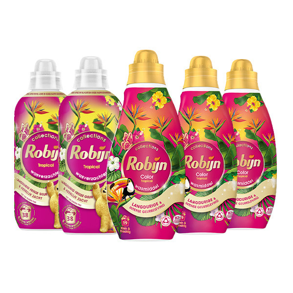 Aanbieding: Robijn Perfect Match Tropical (3 flessen wasmiddel + 2 flessen wasverzachter) SRO05468 - 2