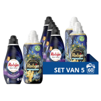 Robijn Aanbieding: Robijn Perfect Match Wasmiddel & Wasverzachter Black Velvet & Beautiful Mystery (5 stuks - 60 wasbeurten)  SRO05228