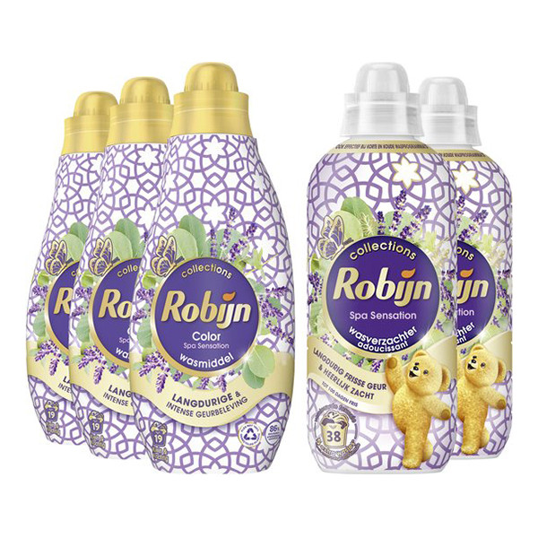Aanbieding: Robijn Perfect Match Wasmiddel & Wasverzachter Spa Sensation (5 flessen - 57 wasbeurten) SRO05469 - 1