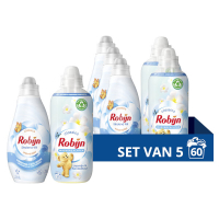 Robijn Aanbieding: Robijn Perfecte Match Wasmiddel & Wasverzachter Wit (5 flessen - 60 wasbeurten)  SRO05232