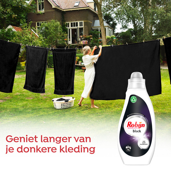 Robijn Aanbieding: Robijn Vloeibaar Wasmiddel Black 700 ml (8 flessen - 112 wasbeurten)  SRO05010 - 3