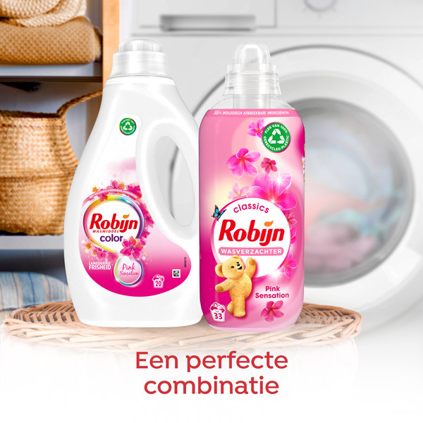 Robijn Aanbieding: Robijn Vloeibaar Wasmiddel Color Pink Sensation 1000 ml (6 flessen - 120 wasbeurten)  SRO05180 - 2