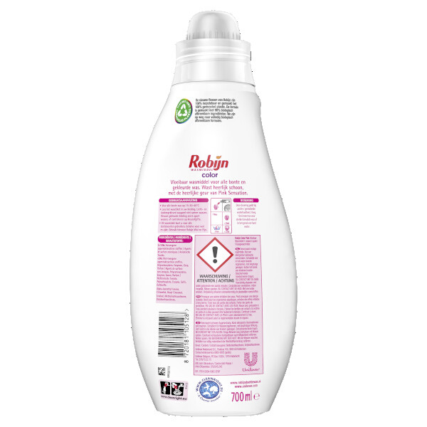 Robijn Aanbieding: Robijn Vloeibaar Wasmiddel Color Pink Sensation 700 ml (8 flessen - 112 wasbeurten)  SRO05066 - 2