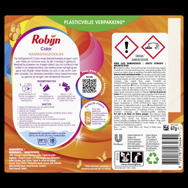 Robijn Aanbieding: Robijn Wasmiddeldoekjes Color (4 dozen - 64 wasbeurten)  SRO05118 - 2