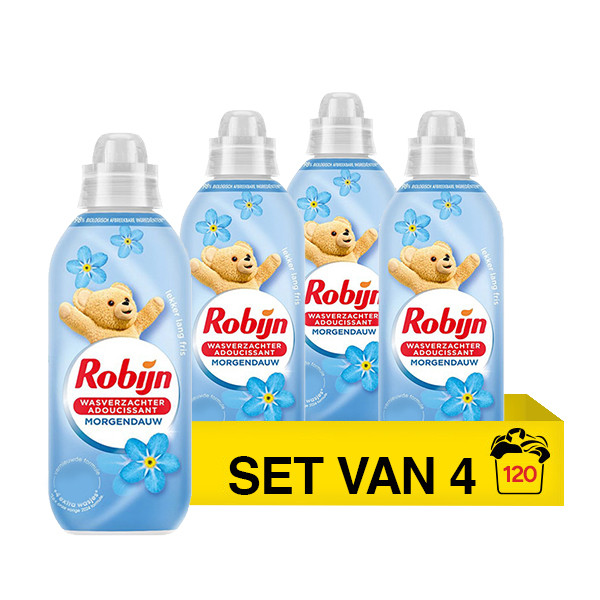 Aanbieding: Robijn Wasverzachter Morgendauw 604 ml (4 flessen - 120 wasbeurten) SRO05456 - 1