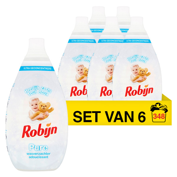 Robijn Aanbieding: Robijn Wasverzachter Pure 870 ml (6 flessen - 348 wasbeurten)  SRO00219 - 1