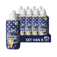 Robijn Aanbieding: Robijn Wasverzachter Stip & Streep 825 ml (8 flessen - 264 wasbeurten)  SRO05159