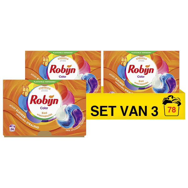 Robijn Aanbieding: Robijn wascapsules 3-in-1 Color (3 dozen - 78 wasbeurten)  SRO05184 - 1