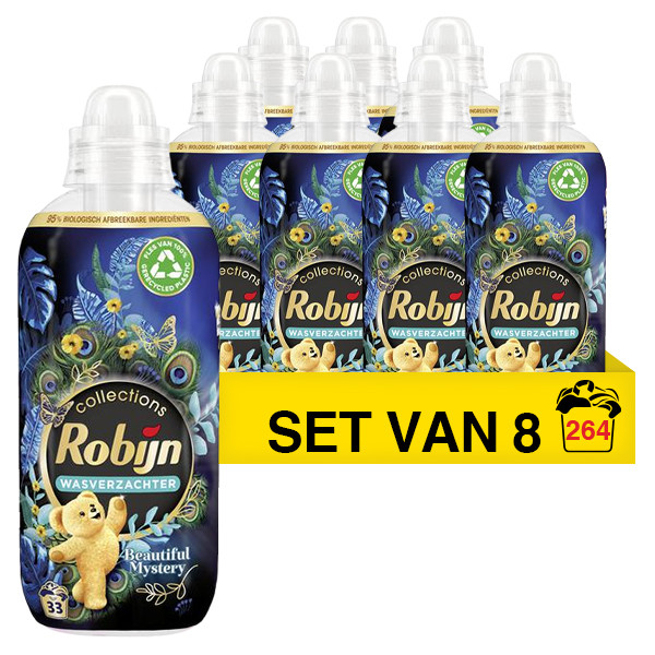 Robijn Aanbieding: Robijn wasverzachter Beautiful Mystery 825 ml (8 flessen - 264 wasbeurten)  SRO05157 - 1