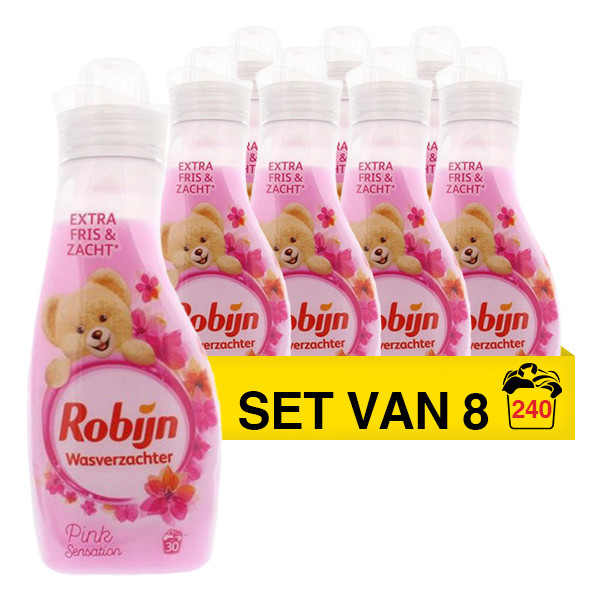 Robijn Aanbieding: Robijn wasverzachter Color Pink Sensation (8 flessen - 240 wasbeurten)  SRO00202 - 1