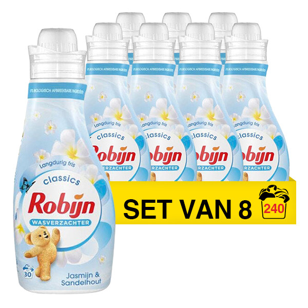Robijn Aanbieding: Robijn wasverzachter Jasmijn & Sandelhout 750 ml (8 flessen - 240 wasbeurten)  SRO05086 - 1