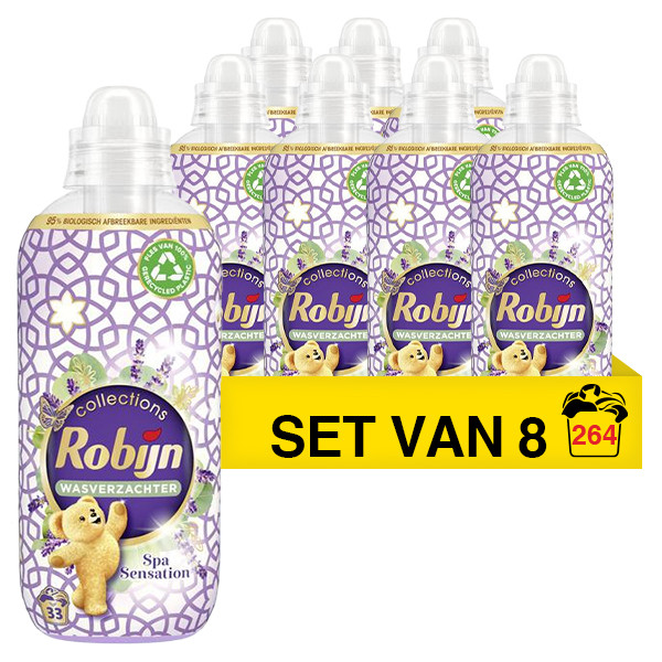 Robijn Aanbieding: Robijn wasverzachter Spa Sensation 825 ml (8 flessen - 264 wasbeurten)  SRO05165 - 1