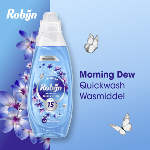 Robijn Advanced Quickwash Vloeibaar Wasmiddel Morning Dew​ 837 ml (22 wasbeurten) SRO05352 - 4