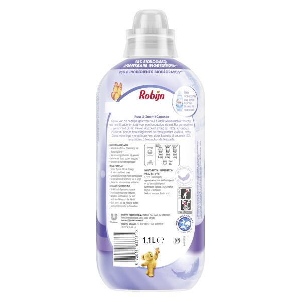 Robijn Classics Puur & Zacht ​Wasverzachter 1 liter (55 wasbeurten) SRO05372 - 2