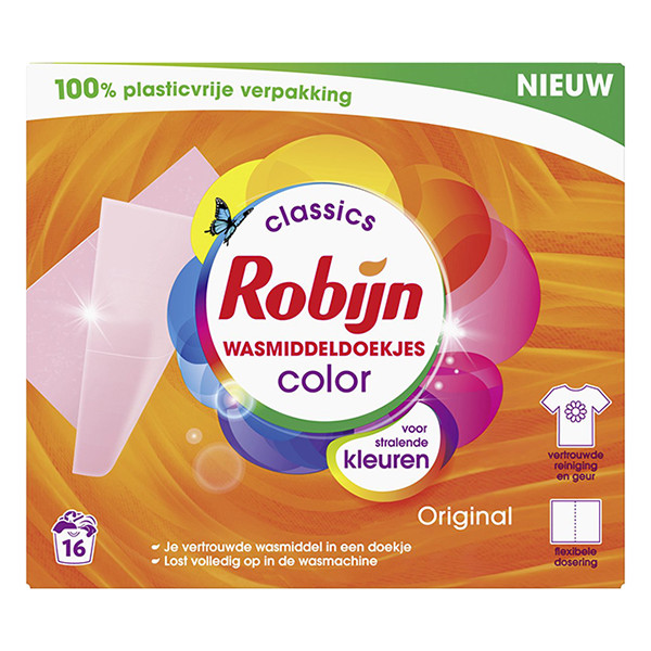 Robijn Classics wasmiddeldoekjes Color (16 wasstrips)  SRO05117 - 1