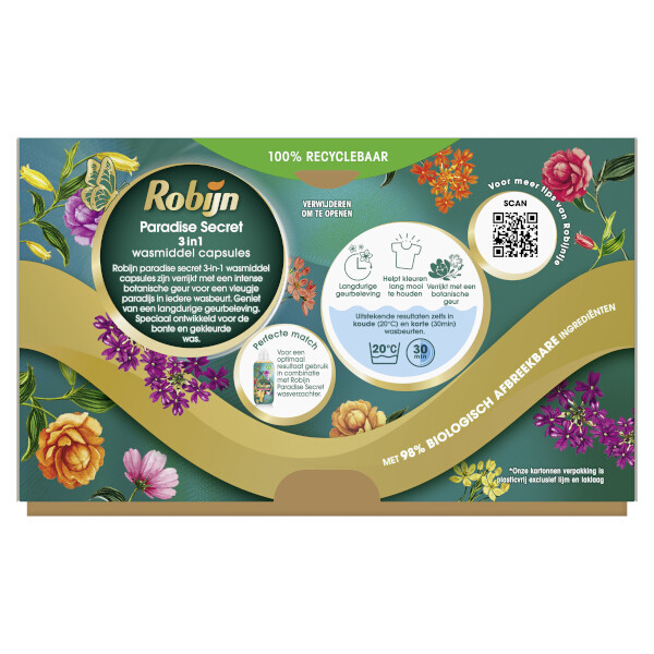 Robijn Collections 3 in 1 Wascapsules Paradise Secret (15 wasbeurten) SRO05360 - 2