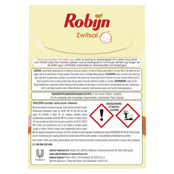 Robijn Geurbuiltjes Kastverfrisser Zwitsal (3 stuks) SRO00035 - 2