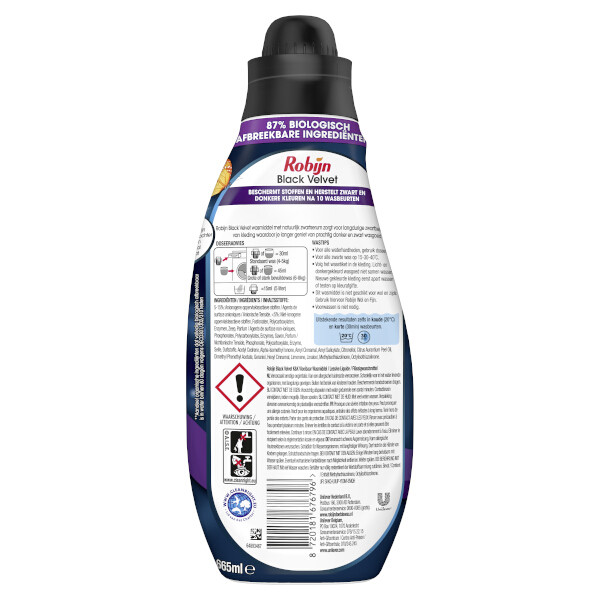 Robijn Klein & Krachtig Black Velvet Vloeibaar Wasmiddel 665 ml (22 wasbeurten) SRO05334 Robijn Klein & Krachtig Black Velvet Vloeibaar Wasmiddel 665 ml (22 wasbeurten) SRO05334 - 2