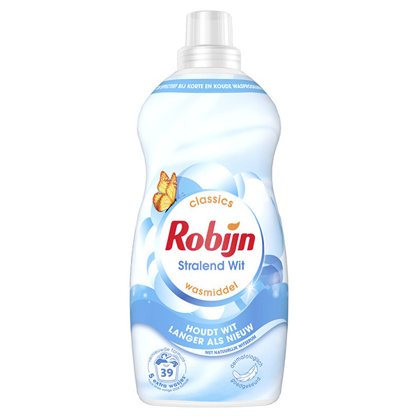 Robijn Klein & Krachtig Stralend Wit Vloeibaar Wasmiddel 1,19 liter (39 wasbeurten) SRO05275 - 1