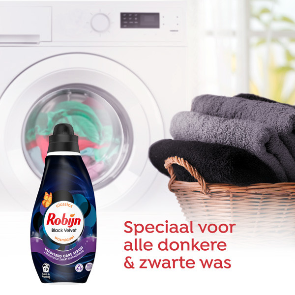 Robijn Klein & Krachtig Vloeibaar Wasmiddel Black Velvet 665 ml (19 wasbeurten)  SRO00197 - 4