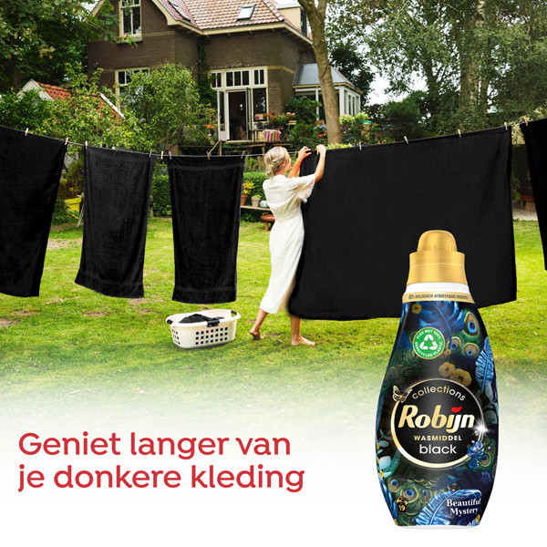 Robijn Klein & Krachtig Vloeibaar Wasmiddel Black Velvet Beautiful Mystery 665 ml (19 wasbeurten)  SRO05083 - 5