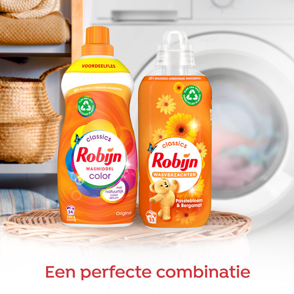 Robijn Klein & Krachtig Vloeibaar Wasmiddel Color 1190 ml (34 wasbeurten)  SRO05104 - 6