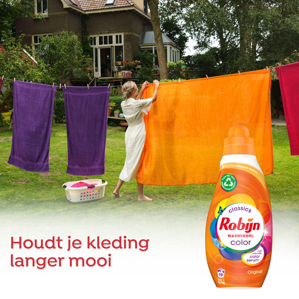 Robijn Klein & Krachtig Vloeibaar Wasmiddel Color 665 ml (19 wasbeurten)  SRO05073 - 3