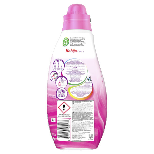 Robijn Klein & Krachtig Vloeibaar Wasmiddel Color Pink Sensation 665 ml (19 wasbeurten)  SRO00532 - 2