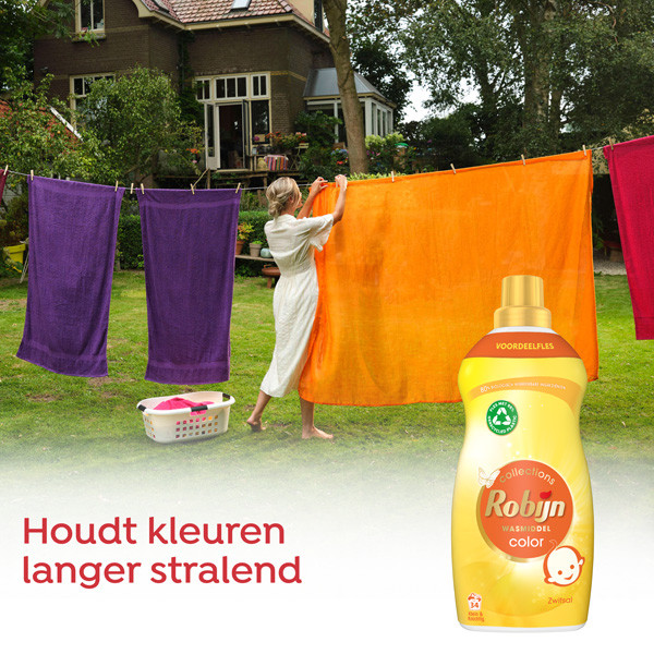 Robijn Klein & Krachtig Vloeibaar Wasmiddel Color Zwitsal 1190 ml (34 wasbeurten)  SRO05175 - 5