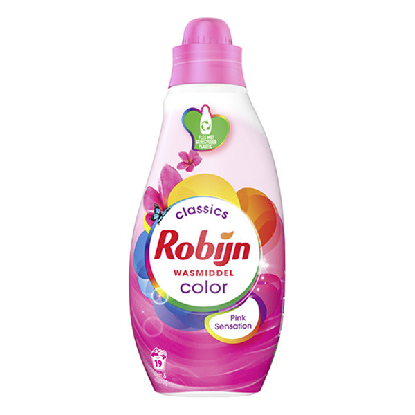 Robijn Klein & Krachtig vloeibaar wasmiddel Color Pink Sensation 665 ml (19 wasbeurten)  SRO00532 - 1